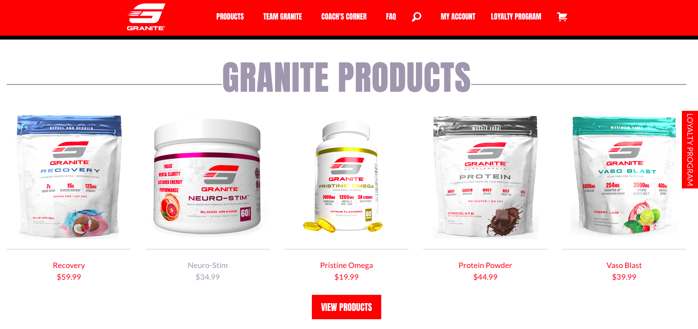 Granite Supplements Discount code Woolley